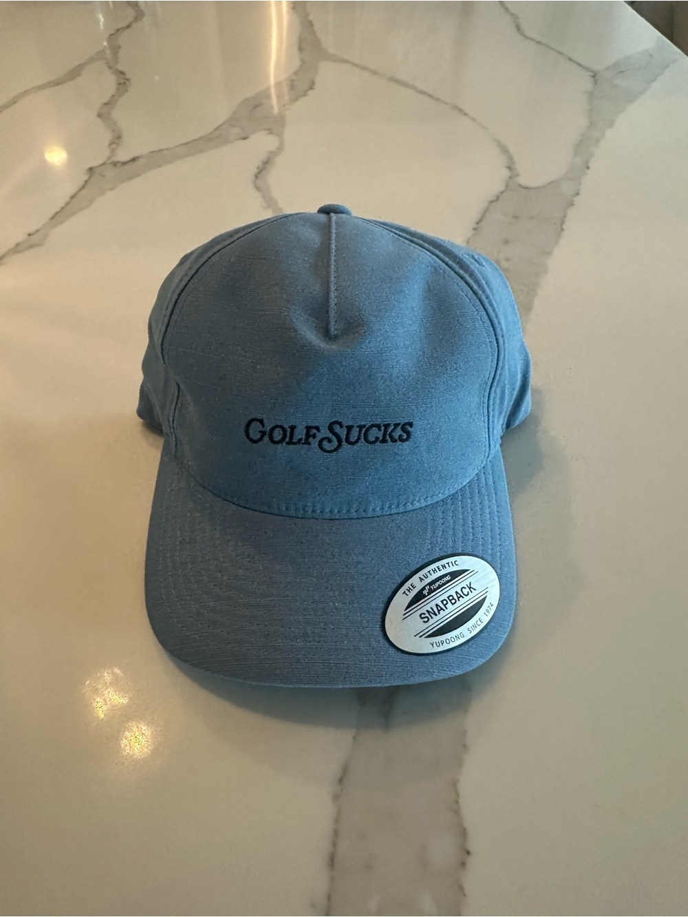 Travis Mathew Blue GolfSucks Snapback Hat